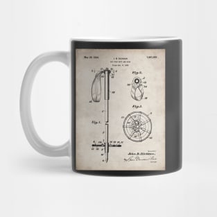 Skiing Patent - Skier Art - Antique Mug